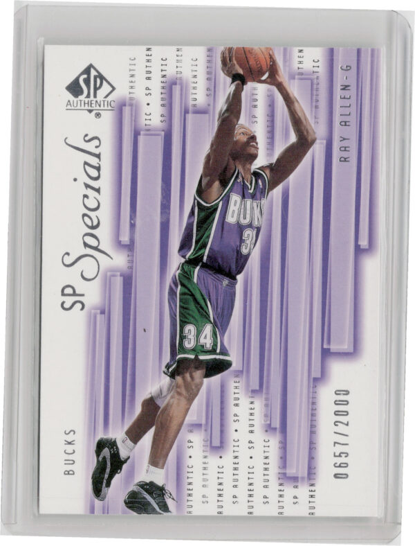 2001-02 SP Authentic Ray Allen SN2000 SPS #145 Bucks