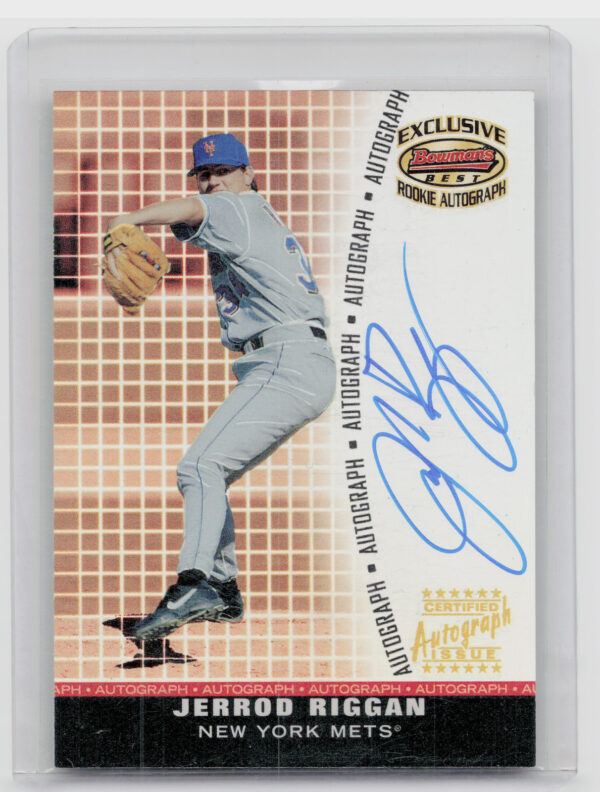 2001 Bowman's Best Jerrod Riggan AU #BBEA-JR Mets Exclusive Autographs