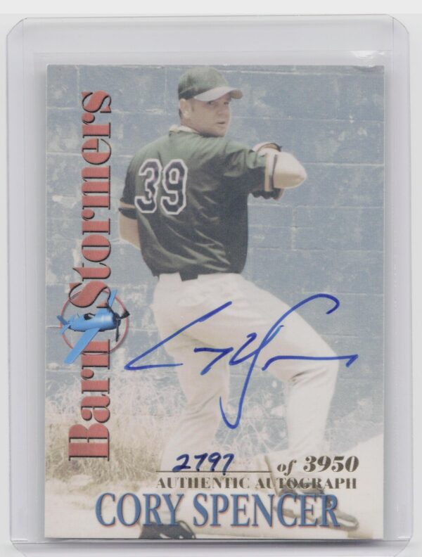 2001 Royal Rookies Throwbacks Corey Spencer Auto /3950 #B3 Sox Barnstormers Aut