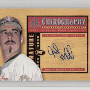 2001 SP Top Prospects Justin Miller AU #JM Cats Chirography