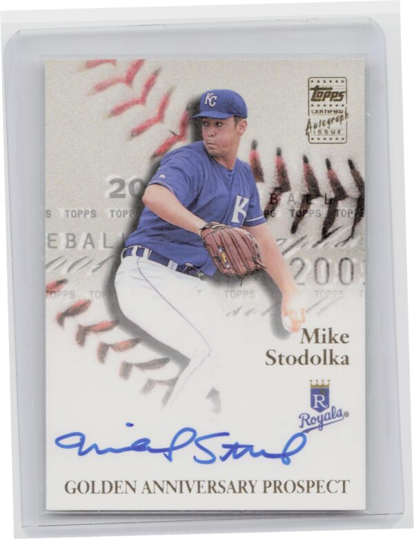 2001 Topps Mike Stodolka AU #GAA-MJS Royals Golden Anniversary Autographs