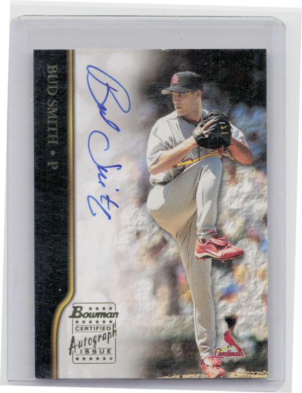 2002 Bowman Bud Smith AU #BA-BS Cardinals Autographs