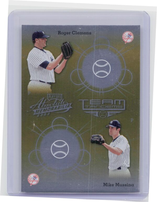2002 Playoff Absolute Memorabilia Roger Clemens / Mike Mussina #TT-19 Yankees