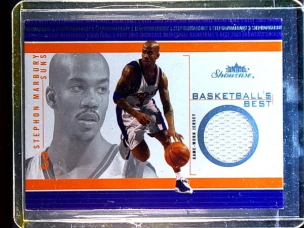 2003-04 Fleer Showcase Stephon Marbury JSY #BB-SM Suns Basketball's Best