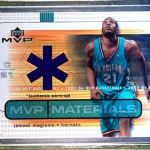 2003-04 Upper Deck MVP Jamaal Magloire JSY #JM-WU Hornets Materials Warmups