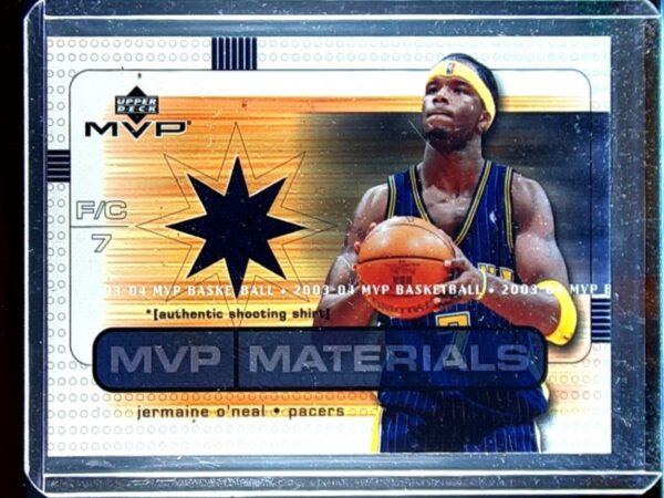 2003-04 Upper Deck MVP Jermaine O'Neal JSY #JO-SS Pacers Materials Shirts