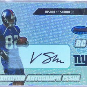 2003 Bowman's Best Visanthe Shiancoe Auto RC #150 Giants