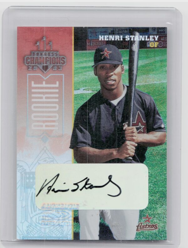 2003 Donruss Champions Henri Stanley AU SN390 #113 Astros Autographs