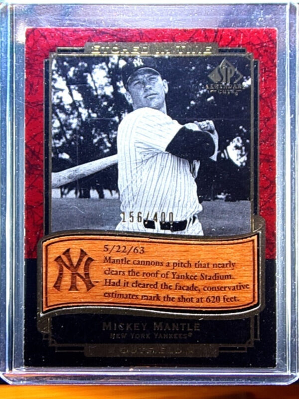 2003 SP Legendary Cuts Mickey Mantle SN400 #ET-MM Yankees Etched in Time 400