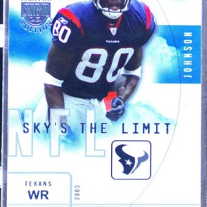 2003 SkyBox LE Andre Johnson RC #14 SL Texans Sky's the Limit