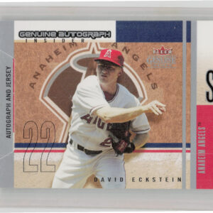 2004 Fleer Genuine Insider David Eckstein AU MEM SN100 #AI-DE Angels Autograph J