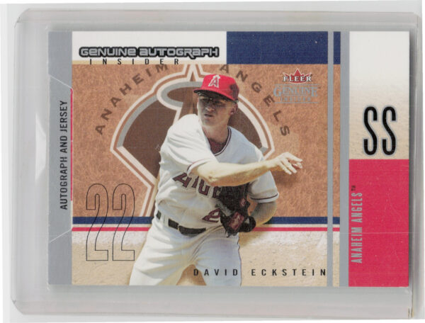 2004 Fleer Genuine Insider David Eckstein AU MEM SN100 #AI-DE Angels Autograph J