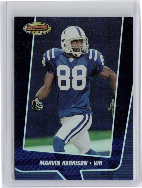 2005 Bowman's Best Marvin Harrison Blue SN1399 #30 Colts