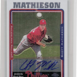 2005 Topps Chrome Scott Mathieson AU RC #248 Phillies