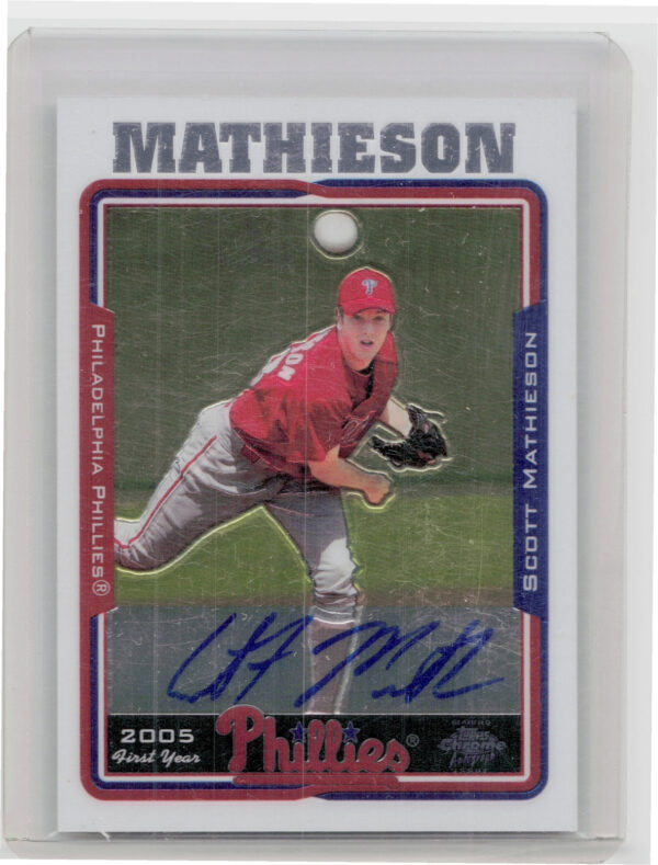 2005 Topps Chrome Scott Mathieson AU RC #248 Phillies