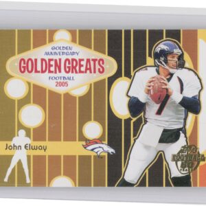 2005 Topps John Elway #GA5 Broncos Golden Anniversary Golden Greats