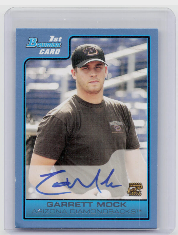 2006 Bowman Garrett Mock AU SN500 #B119 Diamondbacks Prospects Blue