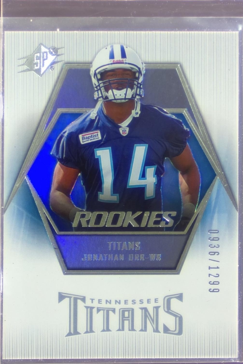 2006 SPx Jonathan Orr /1299 RC #131 Titans