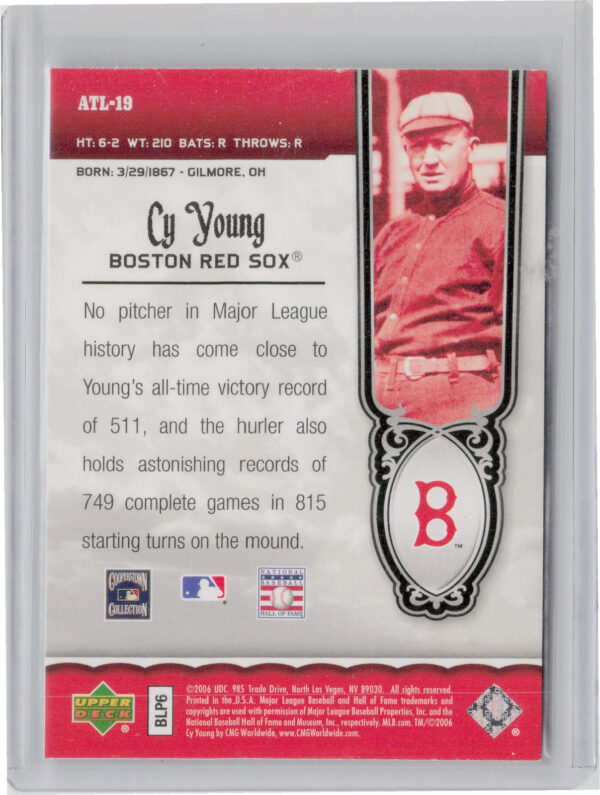 2006 Upper Deck Cy Young #ATL-19 Sox All Time Legends - Image 3