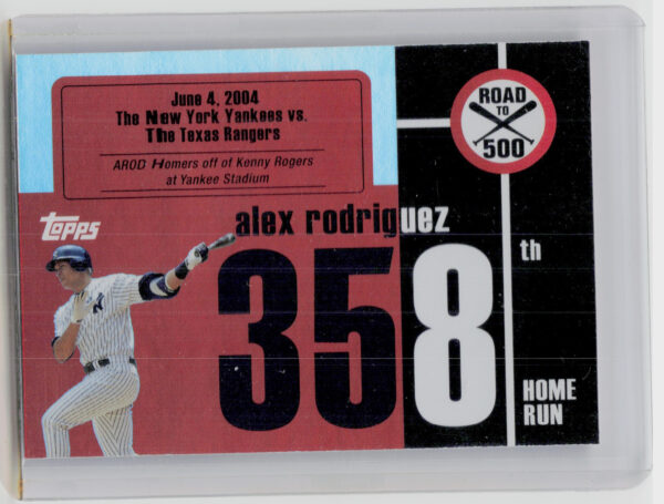 2007 Bowman Heritage Alex Rodriguez #ARHR358 Yankees Alex Rodriguez: Road to 500