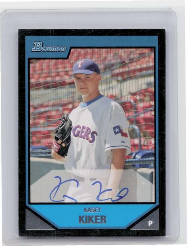 2007 Bowman Kasey Kiker AU #BP116 Rangers Prospects