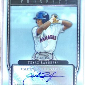 2007 Bowman Sterling Julio Borbon Auto #BSP-JBO Rangers Prospects