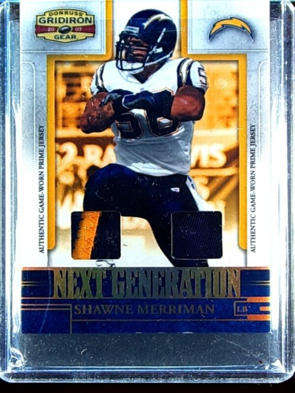 2007 Donruss Gridiron Gear Shawne Merriman /50 JSY #NG-28 Chargers