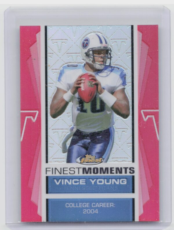 2007 Finest Vince Young /149 #VY6 Titans Moments Refractors