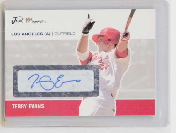 2007 Just Autographs Terry Evans AU #JA-14 Angels Signatures