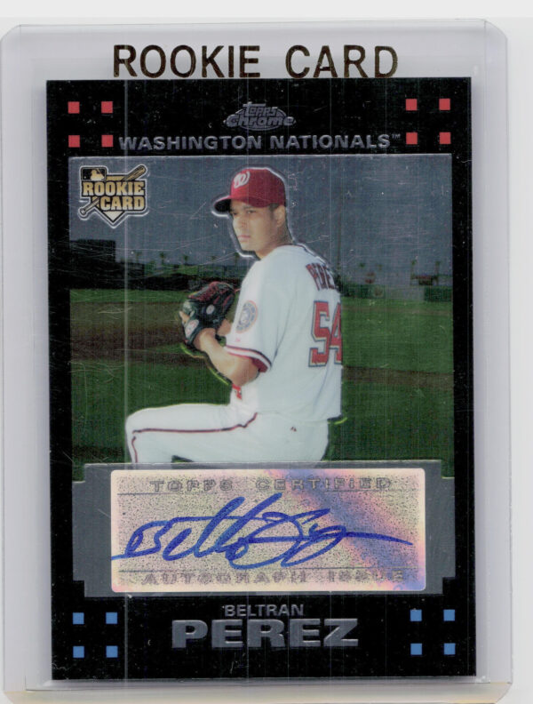 2007 Topps Chrome Beltran Perez AU #351 Nationals