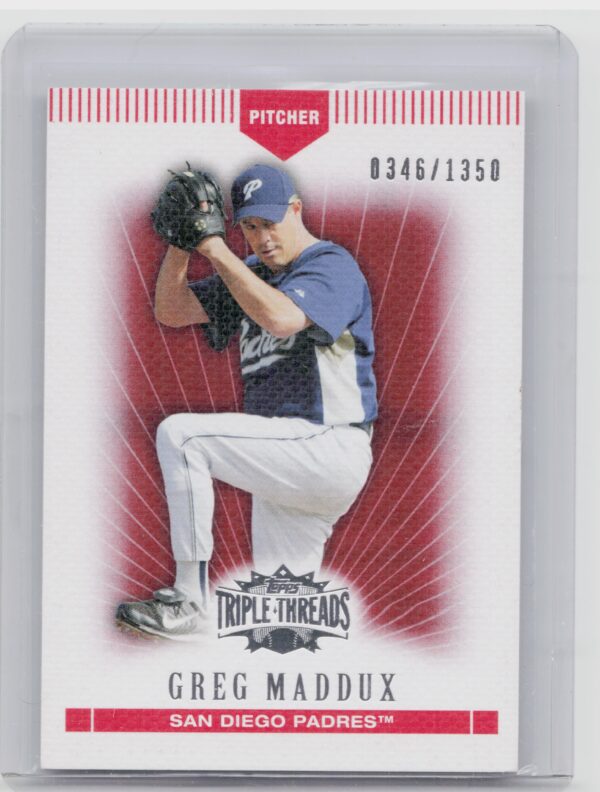 2007 Topps Triple Threads Greg Maddux SN1350 #65 Padres