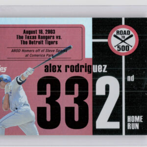 2008 Finest Alex Rodriguez #ARHR332 Rangers Alex Rodriguez: Road to 500