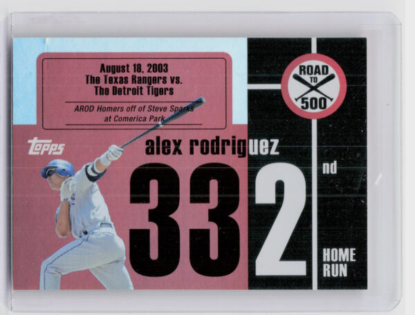 2008 Finest Alex Rodriguez #ARHR332 Rangers Alex Rodriguez: Road to 500