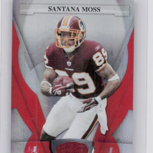 2008 Leaf Certified Materials Santana Moss Mirror Red SN100 #149 Redskins