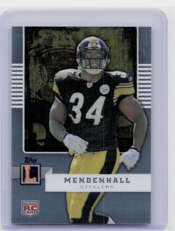 2008 Topps Letterman Rashard Mendenhall /419 RC #63 Steelers