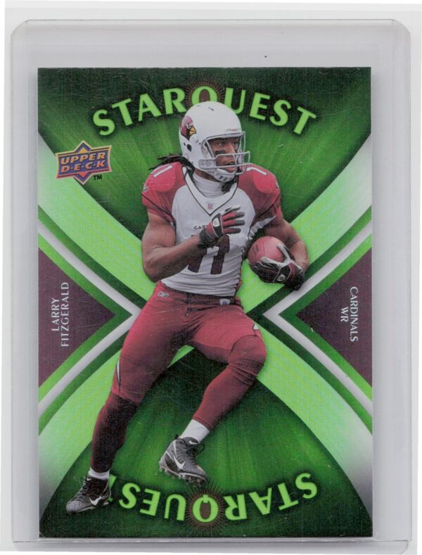 2008 Upper Deck Larry Fitzgerald #SQ20 Cardinals StarQuest Rainbow Green