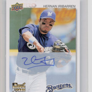 2008 Upper Deck Timeline Hernan Iribarren AU #118 Brewers 1992 UD Minor League A