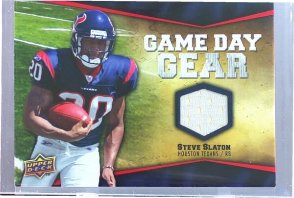 2009 Upper Deck Steve Slaton JSY #NFL-SL Texans Game Day Gear