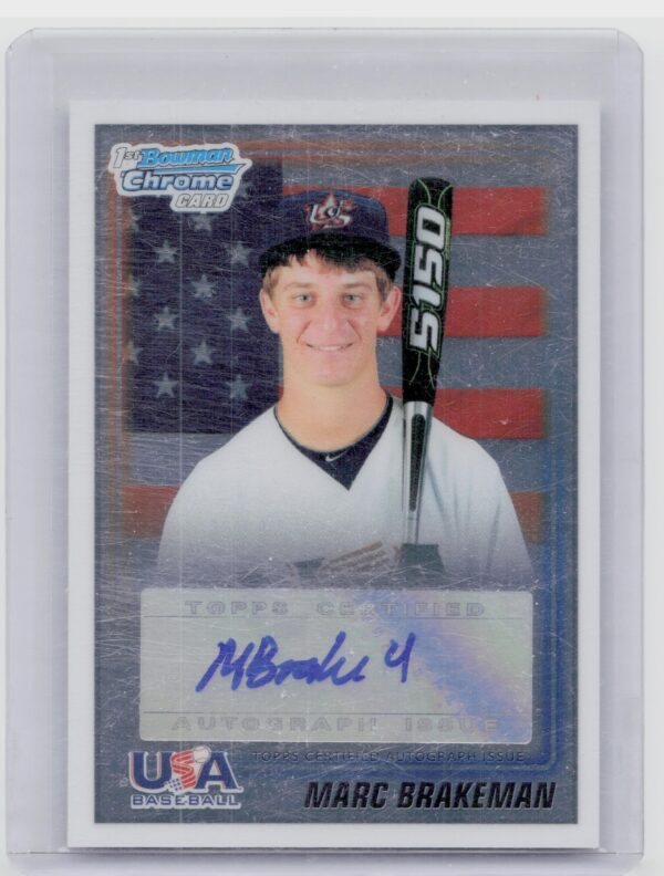 2010 Bowman Draft Picks & Prospects Marc Brakeman AU #USAA-4 USA Chrome USA Base