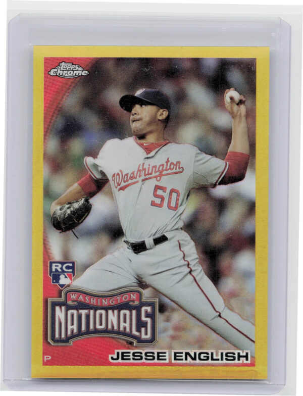 2010 Topps Chrome Jesse English Gold Refractors SN50 #203 Nationals