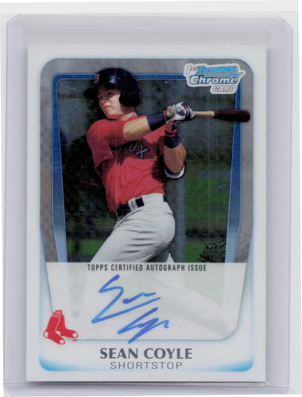 2011 Bowman Sean Coyle AU #BCP100 Sox Chrome Prospect Autographs
