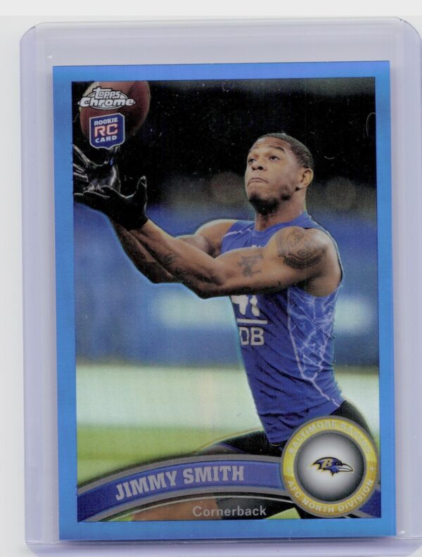 2011 Topps Chrome Jimmy Smith Blue Refractors /199 #63 Ravens
