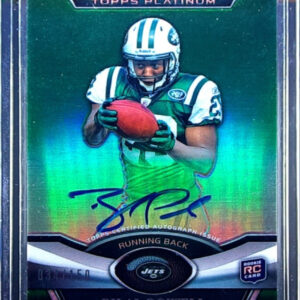 2011 Topps Platinum Bilal Powell AU SN150 #2 Jets Rookie Autographs Green Refrac