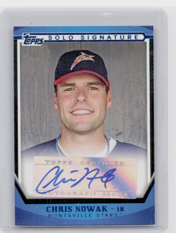 2011 Topps Pro Debut Chris Nowak AU SN199 #SSA-CN Stars Solo Signatures Blue