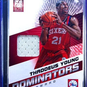 2012-13 Panini Elite Thaddeus Young MEM #18 76ers Dominators Materials