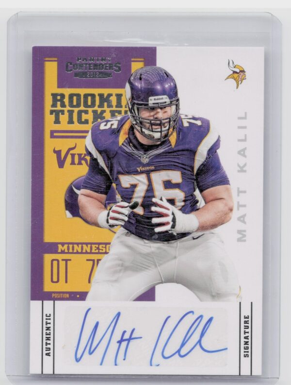 2012 Panini Contenders Matt Kalil AU RC VAR #165 Vikings