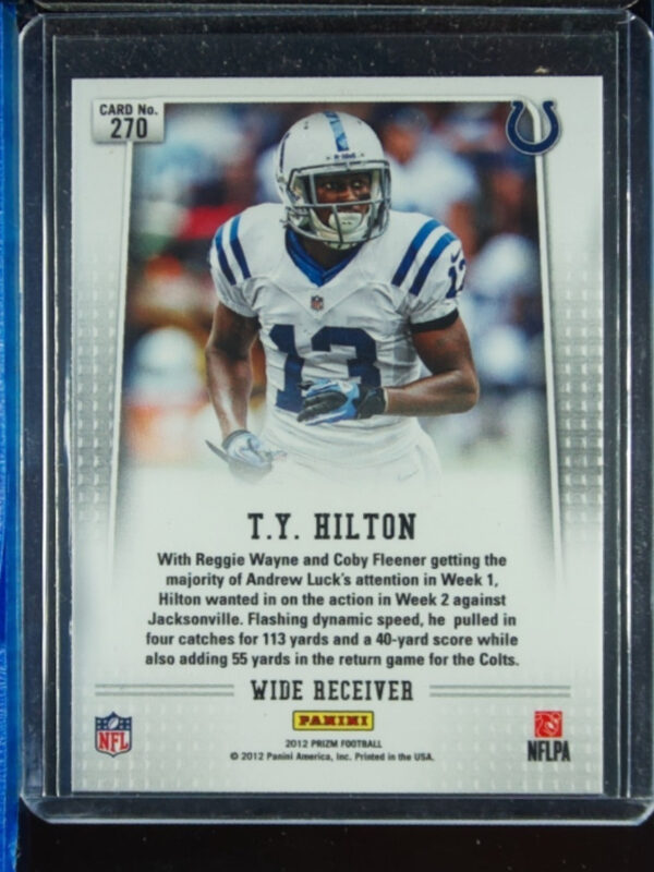2012 Panini Prizm T.Y. Hilton RC #270 Colts - Image 3