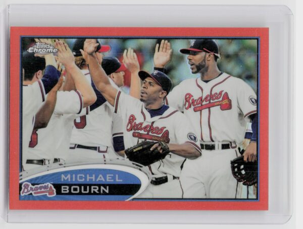 2012 Topps Chrome Michael Bourn Orange Refractors #113 Braves