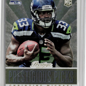 2013 Panini Prestige Christine Michael #20 Seahawks Prestigious Picks Gold