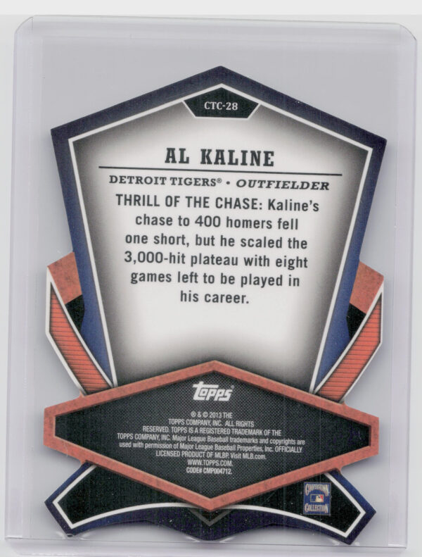 2013 Topps Al Kaline #CTC-28 Tigers Cut to the Chase - Image 3